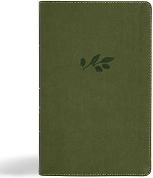 NASB Single-Column Personal Size Bible, Olive Leathertouch