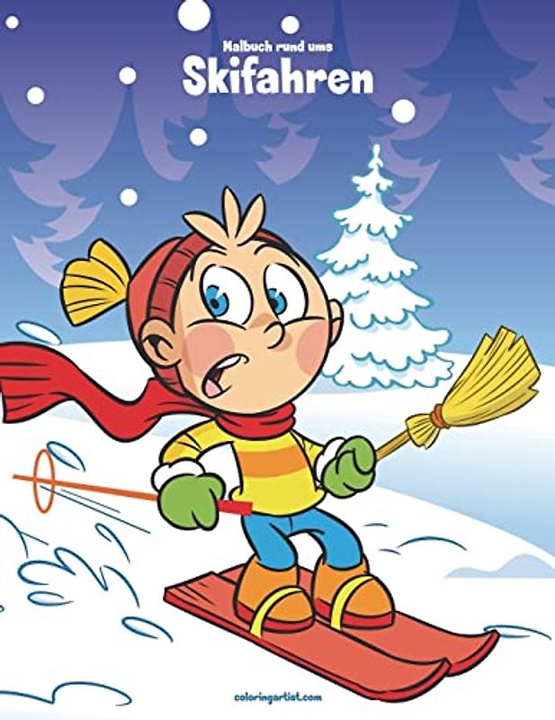 Malbuch rund ums Skifahren 1