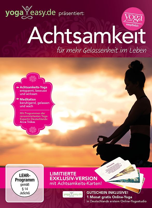 YogaEasy.de: Achtsamkeit - für mehr Gelassenheit im Leben [Limitierte Version mit Karten] DVD