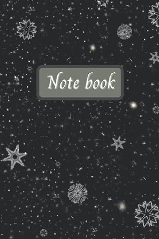 Note book: black snowflakes notebook ,120 pages , 6x9 inches journal