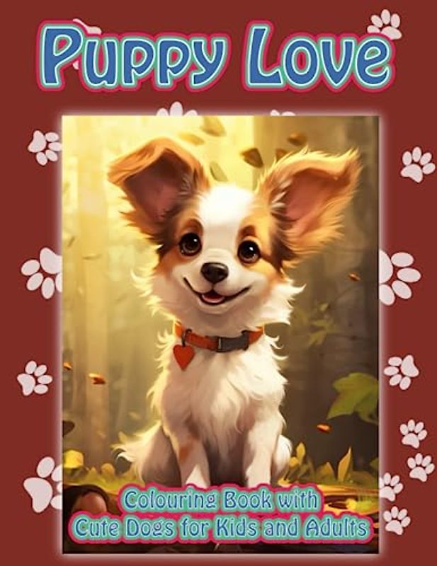 Puppy Love: Colouring Book with Cute Dogs for Kids and Adults: Interactive colouring for dog enthusiasts