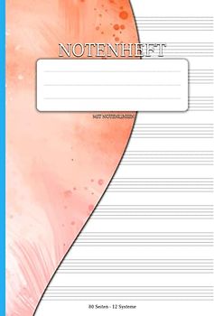 Notenheft mit Notenlinien: Din A4 Lineatur 14 Mit 12 Systeme Für Musiker, Schüler, Komponisten - Notenlinienheft Ist Ideal Zum Lernen Und Aufschreiben ... Keyboardern, Organisten Und Musikern