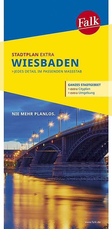 Falk Stadtplan Extra Wiesbaden 1:20.000
