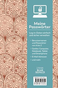 Meine Passwörter. Ein Eintragebuch für Ihre Zugangsdaten, das man einfach in seinem Bücherregal verstecken kann
