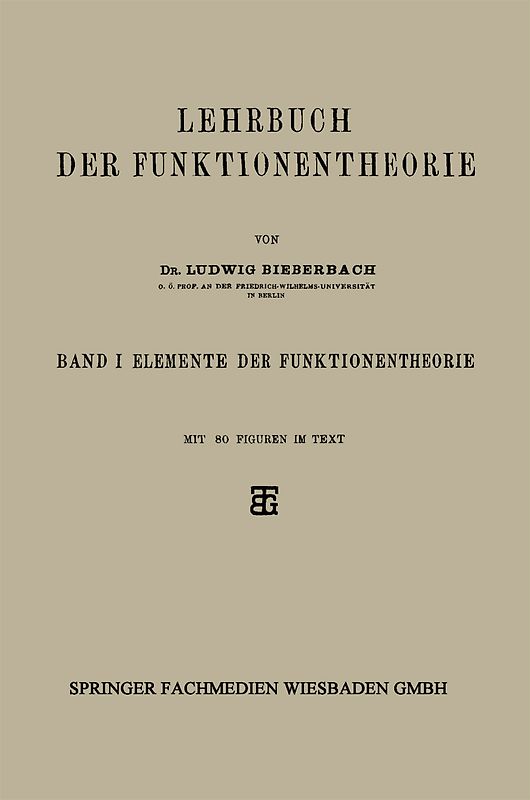 Lehrbuch der Funktionentheorie
