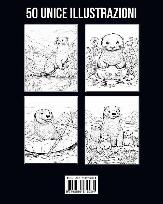 Lontra Libro da Colorare
