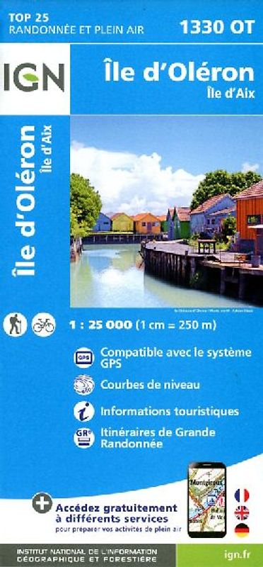 Île d'Oléron  - Île d'Aix 1:25 000