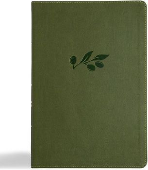 CSB Super Giant Print Reference Bible, Digital Study Edition, Olive Leathertouch