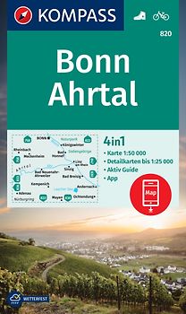 KOMPASS Wanderkarte 820 Bonn, Ahrtal 1:50.000