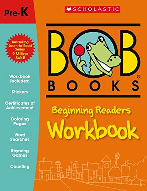 Bob Books - Beginning Readers Workbook Phonics, Alphabet, Writing Practice, Stickers, Ages 3 and Up, Pre-K, Kindergarten (Stage 1: Starting to Read)