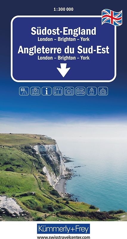 Kümmerly+Frey Regional-Strassenkarte Südost-England 1:300.000
