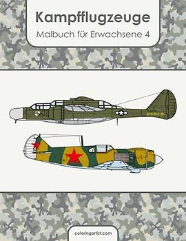 Kampfflugzeuge Malbuch für Erwachsene 4