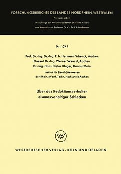 Über das Reduktionsverhalten eisenoxydhaltiger Schlacken