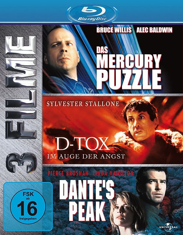 Das Mercury Puzzle + D-Tox + Dante's Peak [3 Blu-Rays] Blu-ray Disc