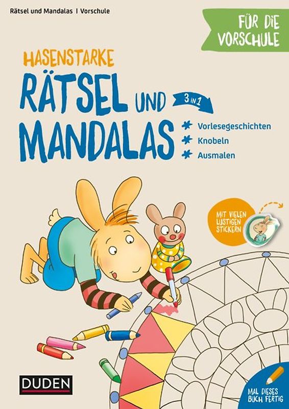 Hasenstarke Rätsel und Mandalas für die Vorschule