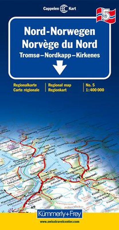 Nord-Norwegen Nr. 05 Regionalkarte Norwegen 1:400 000
