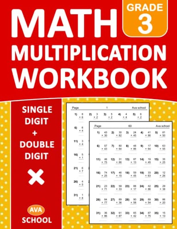 Math Drills Multiplication Practice Workbook For 3rd Grade With 2000 Exercises With Answers: 3rd Grade Math Multiplication Workbook With Daily ... 8-9 | Multiplication Worksheets for Grade 3