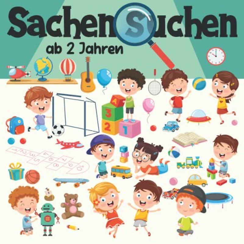 Sachen suchen ab 2 Jahre: Ein Wimmelbuch mit Finde den Fehler und Labyrinthe für Kindergarten