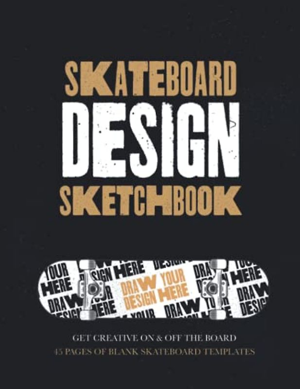 Skateboard Design Sketchbook: Blank Skateboard and Wheel Design Templates