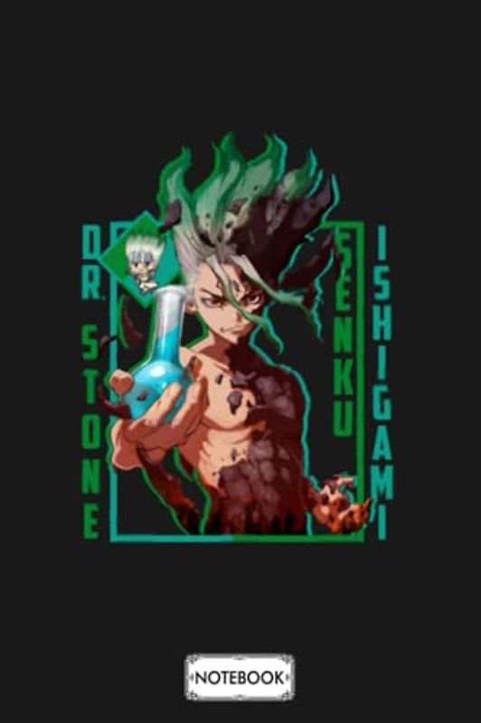 Dr Stone Senku Ishigami Ten Billion Percent Notebook: 6x9 120 Pages, Journal, Planner, Matte Finish Cover, Diary, Lined College Ruled Paper