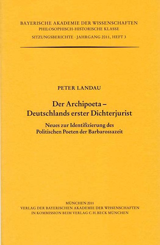 Der Archipoeta - Deutschlands erster Dichterjurist