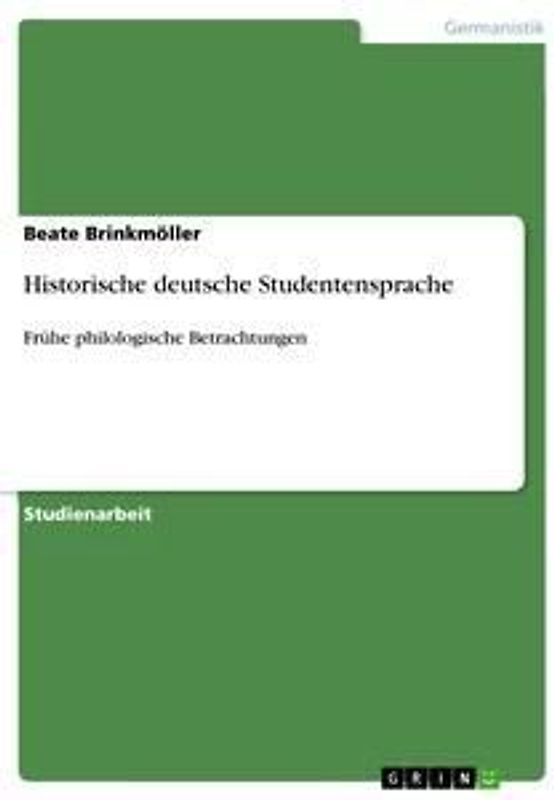 Historische deutsche Studentensprache