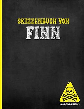 Name Finn Personalisiert Geschenk: Schönes Skizzenbuch für Kinder mit Finn's Namen ein Individualisiertes Buch mit Vorname Finn zum Zeichnen und Malen das personalisierte Namensgeschenk