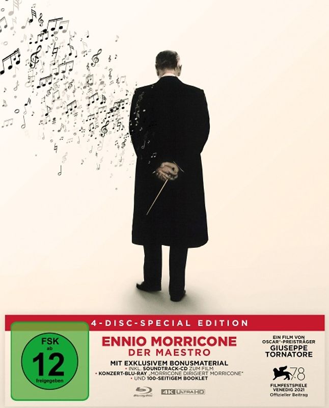 Ennio Morricone - Der Maestro ((Special Edition, 4K Ultra HD + 2 Blu-rays + Audio-CD) 4K Ultra HD Blu-ray