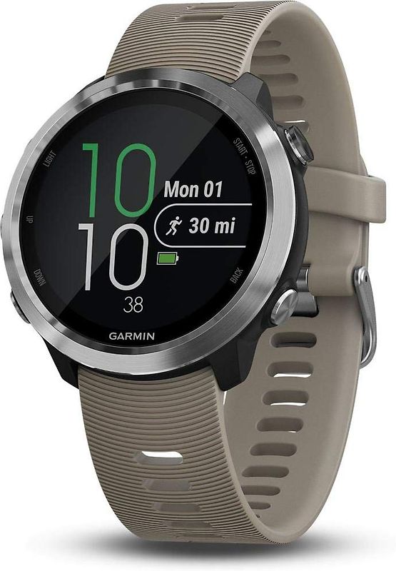Garmin Forerunner 645 argent et bracelet en silicone beige