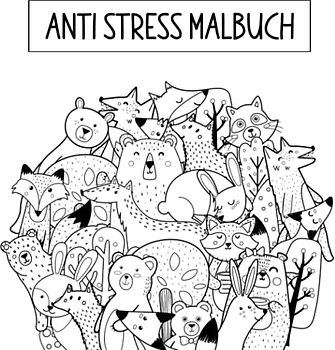 Anti Stress Malbuch: Antistress Malvorlagen I über 60 handgezeichnete Ausmalbilder für Erwachsene I Zeitvertreib I Ausmalbuch zur Stressbewältigung ... I quadratisches 21,59cm x 21,59 Format I
