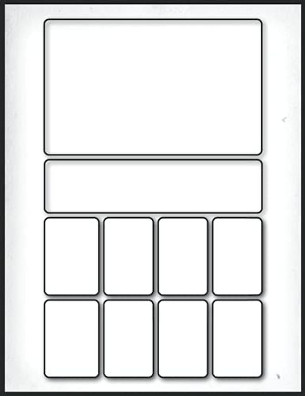 Comic Selber Machen 100 Vorlagen für Comic Zeichnen Lernen: Comic Selber Zeichnen Blanko Buch Geschenk für Comic Fan, Erwachsene & Kinder (A4 Comic Papier, 2000's Stil)