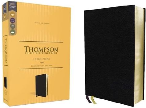 Kjv, Thompson Chain-Reference Bible, Large Print, Bonded Leather, Black, Red Letter, Comfort Print