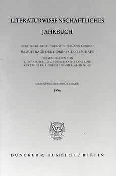 Literaturwissenschaftliches Jahrbuch.