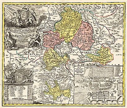 Karte des Fürstentums Hildburghausen 1729