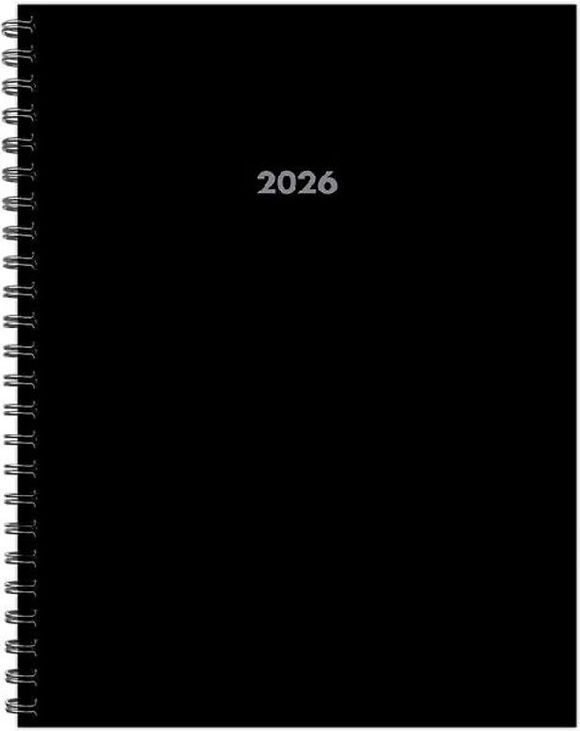 Basic Black 2026 8.5 X 11 Weekly Monthly Softcover Planner