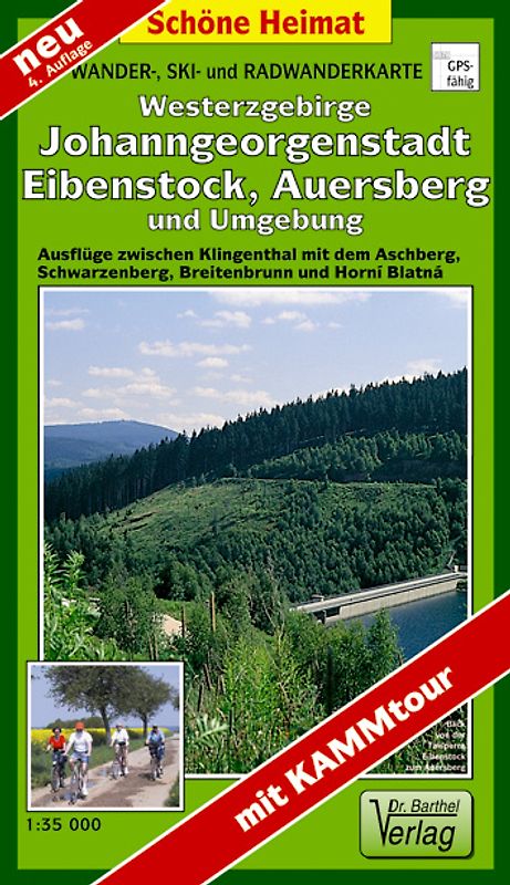 Wander-, Ski- und Radwanderkarte Westerzgebirge, Johanngeorgenstadt, Eibenstock, Auersberg und Umgebung