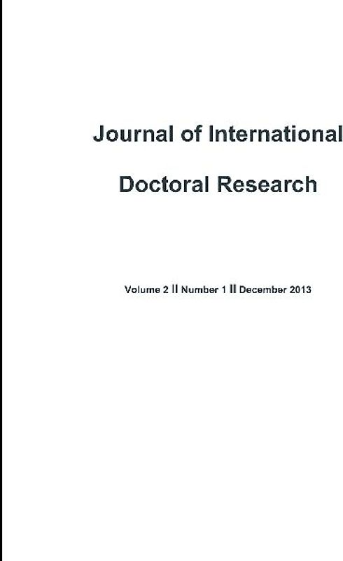 Journal of International Doctoral Research (JIDR) Volume 2, Issue 1