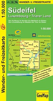 Südeifel, Luxembourg, Trierer Land Wander- und Freizeitkarte