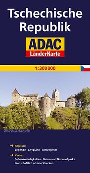 ADAC LänderKarte Tschechische Republik 1:300 000