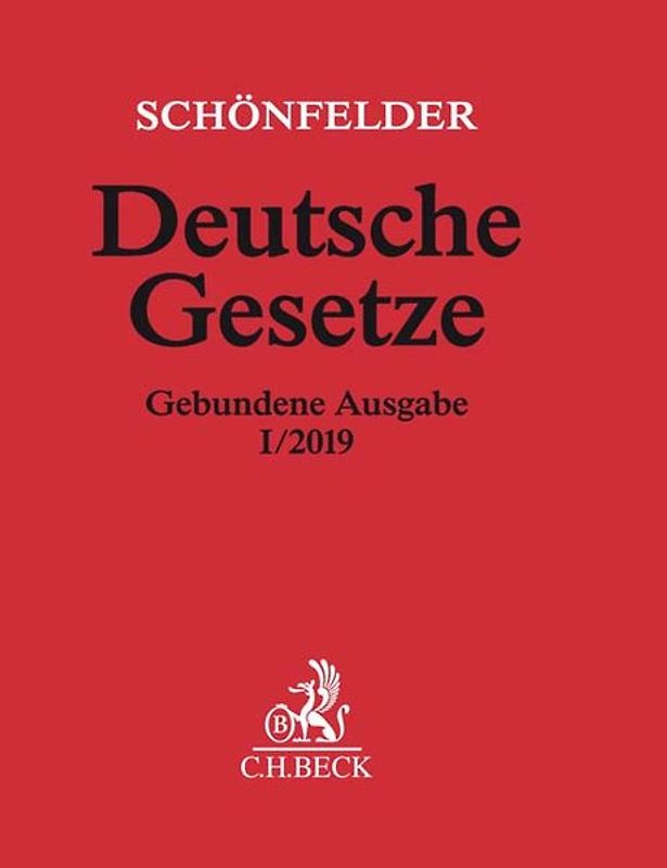 Deutsche Gesetze Gebundene Ausgabe I/2019