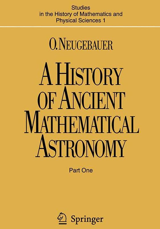 A History of Ancient Mathematical Astronomy