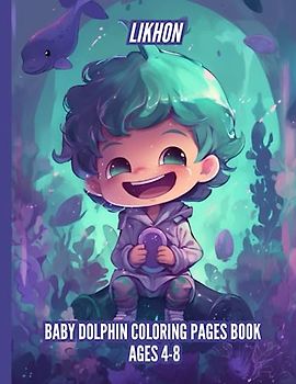 Likhon Baby Dolphin Coloring Pages Book Ages 4-8