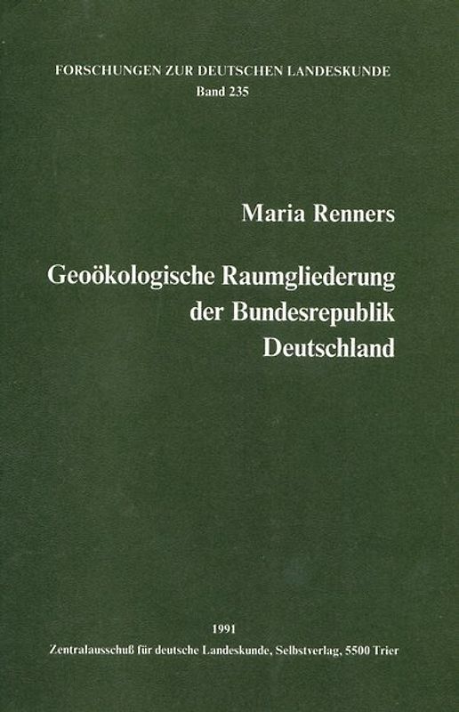 Geoökologische Raumgliederung der Bundesrepublik Deutschland