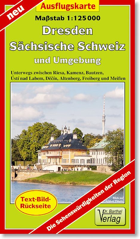 Ausflugskarte Dresden, Sächsische Schweiz und Umgebung