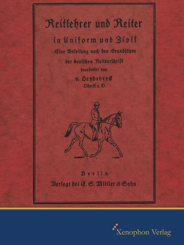 Reitlehrer und Reiter in Zivil und Uniform