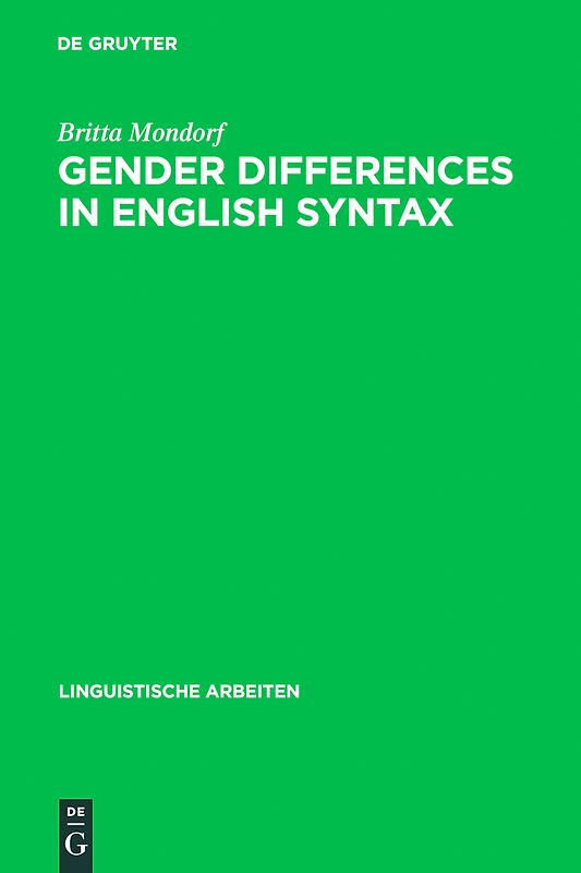 Gender Differences in English Syntax