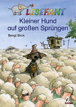 Kleiner Hund auf grossen Sprüngen