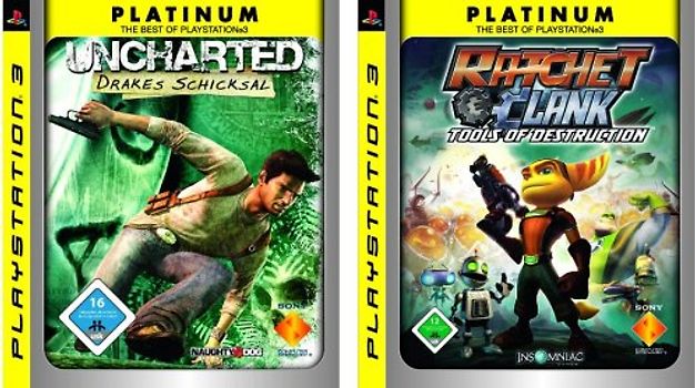 Uncharted: Drakes Schicksal Platinum + Ratchet & Clank: Tools of Destruction Platinum (Double Pack) PlayStation 3