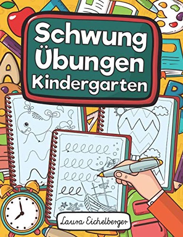 Schwungübungen Kindergarten: Übungsheft Mit Schwungübungen Zur Stärkung Der Augen-Hand-Koordination Und Feinmotorik Für Kinder Ab 3, 4 Und 5 Jahren!