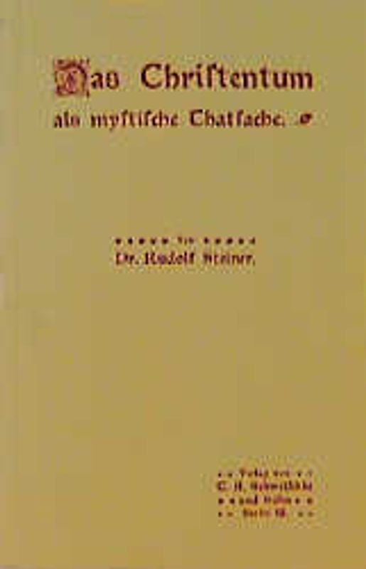 Das Christentum als mystische Thatsache
